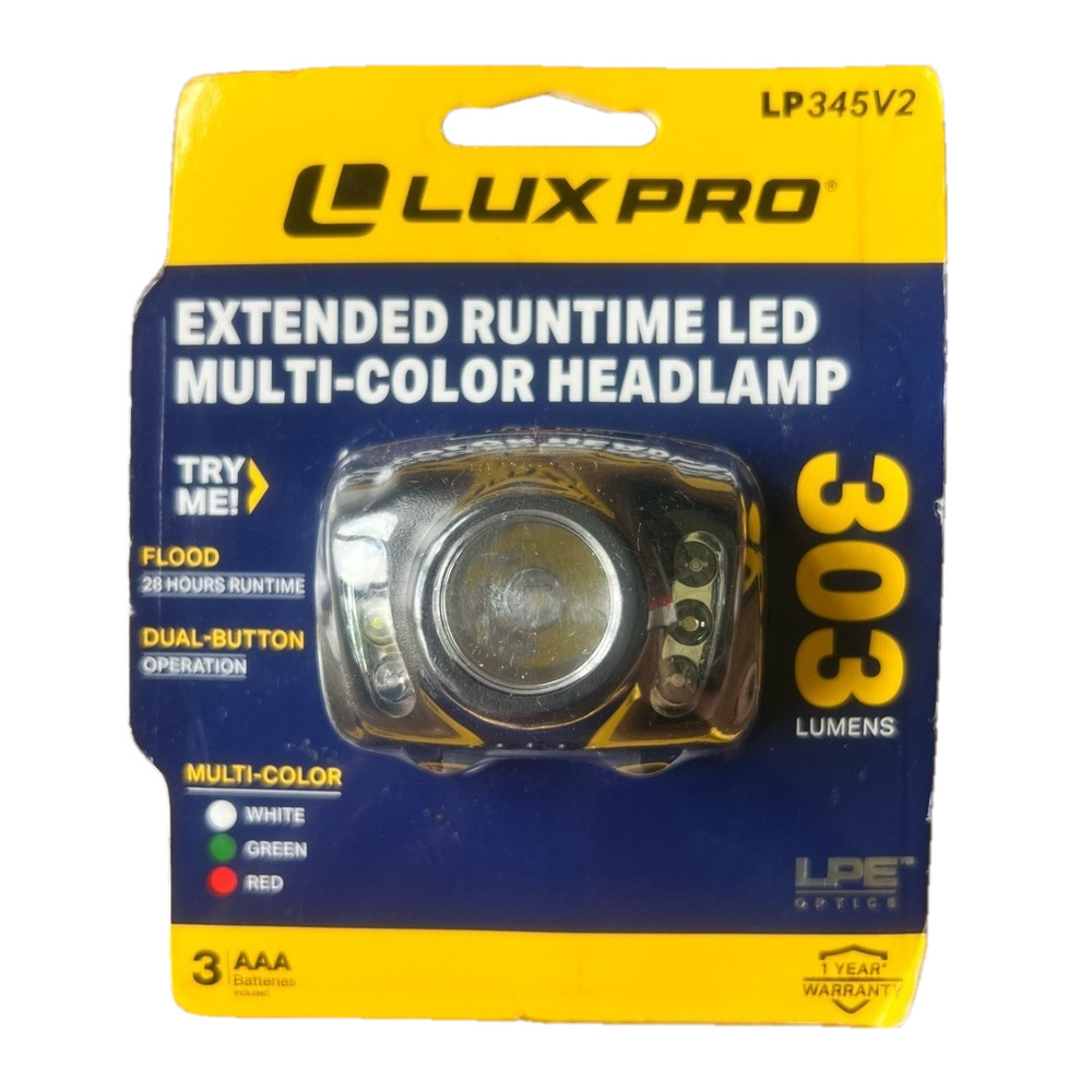 Lux Pro 6 Mode Extended Runtime LED Multicolor Headlamp